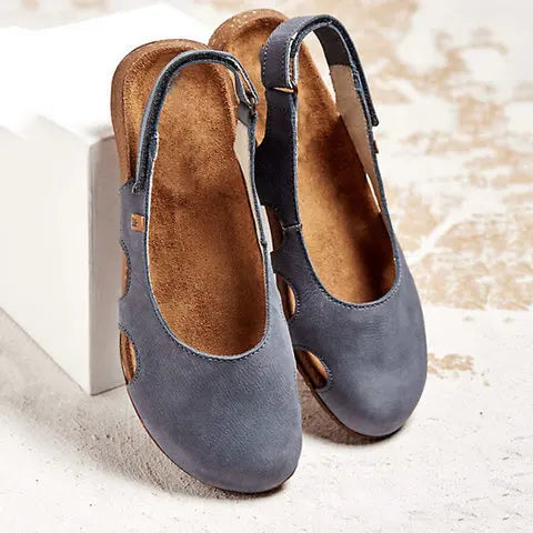 Chaussures Confort à Bride Arrière et Découpes Latérales