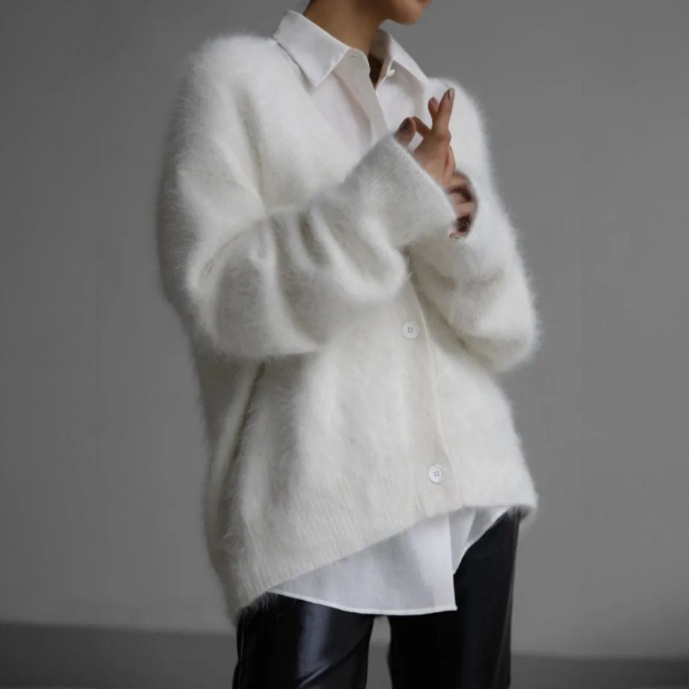 Women's V-Neck Button-Up Cardigan