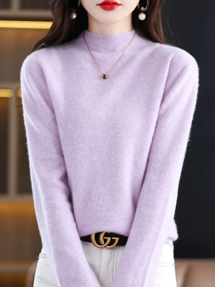 Elegant Soft-Knit Women's Turtleneck Sweater