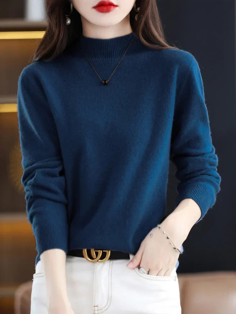 Elegant Soft-Knit Women's Turtleneck Sweater