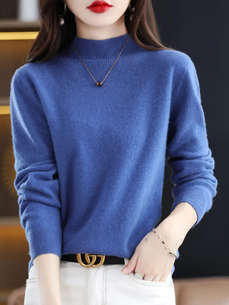 Elegant Soft-Knit Women's Turtleneck Sweater