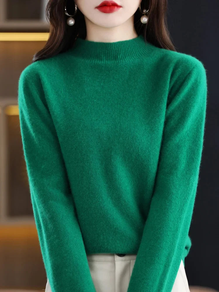 Elegant Soft-Knit Women's Turtleneck Sweater
