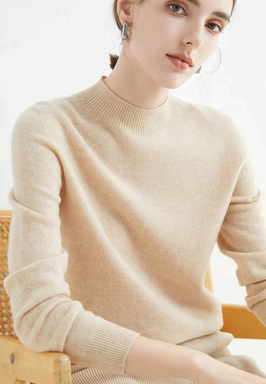 Pull Classique à Col Rond Pour Femme en Maille Douce