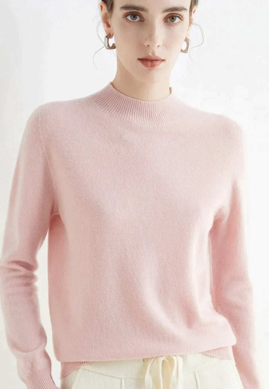 Pull Classique à Col Rond Pour Femme en Maille Douce