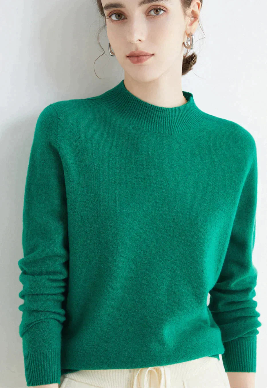 Pull Classique à Col Rond Pour Femme en Maille Douce