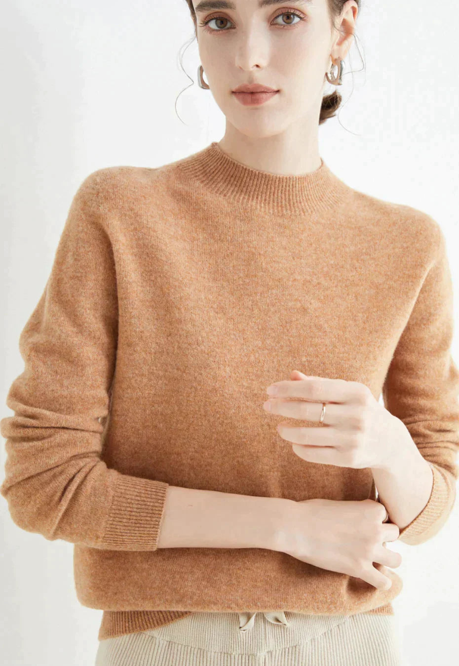Pull Classique à Col Rond Pour Femme en Maille Douce