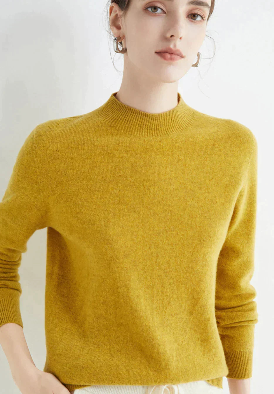 Pull Classique à Col Rond Pour Femme en Maille Douce