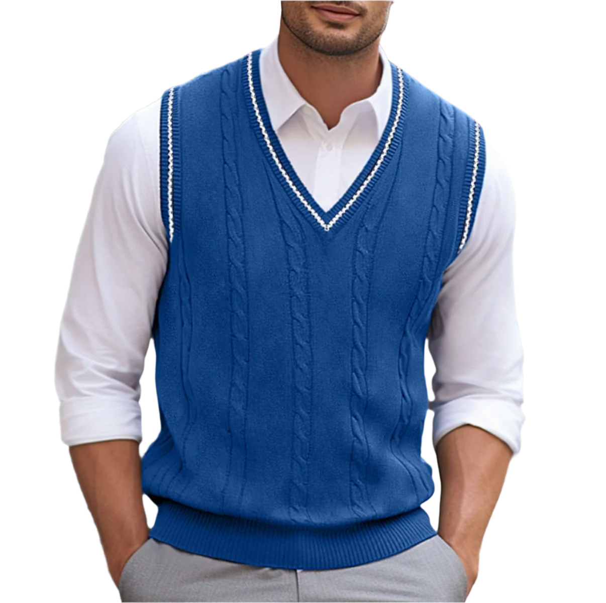 Casual chic V-neck vest for men