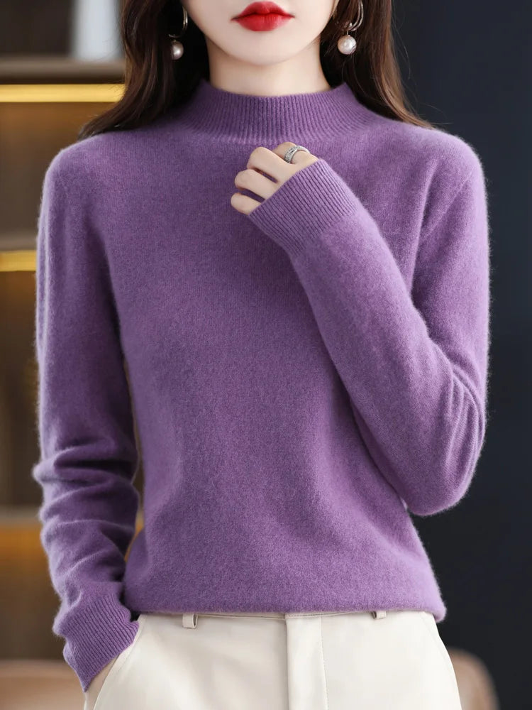 Elegant Soft-Knit Women's Turtleneck Sweater