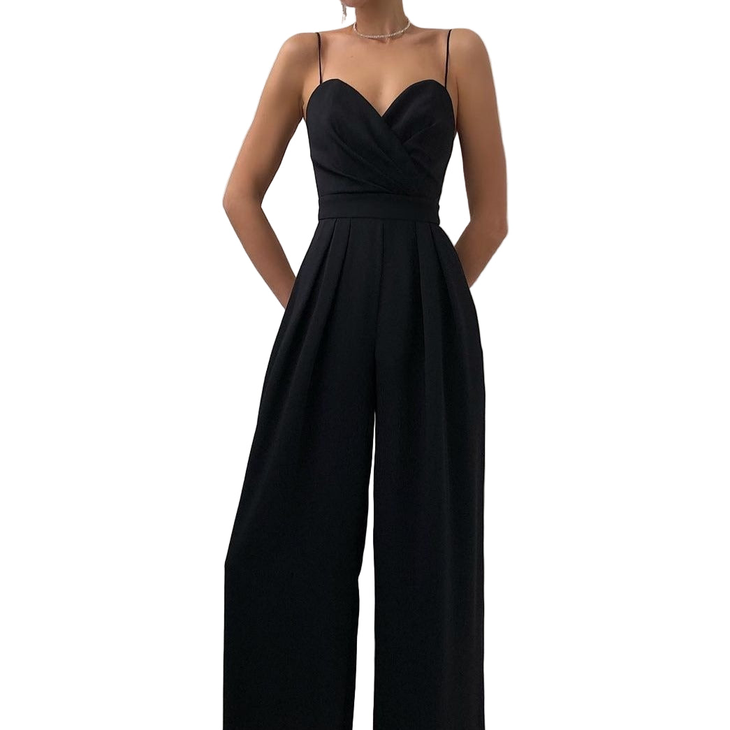 Combinaison femme élégante bustier pantalon large