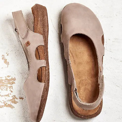 Chaussures Confort à Bride Arrière et Découpes Latérales