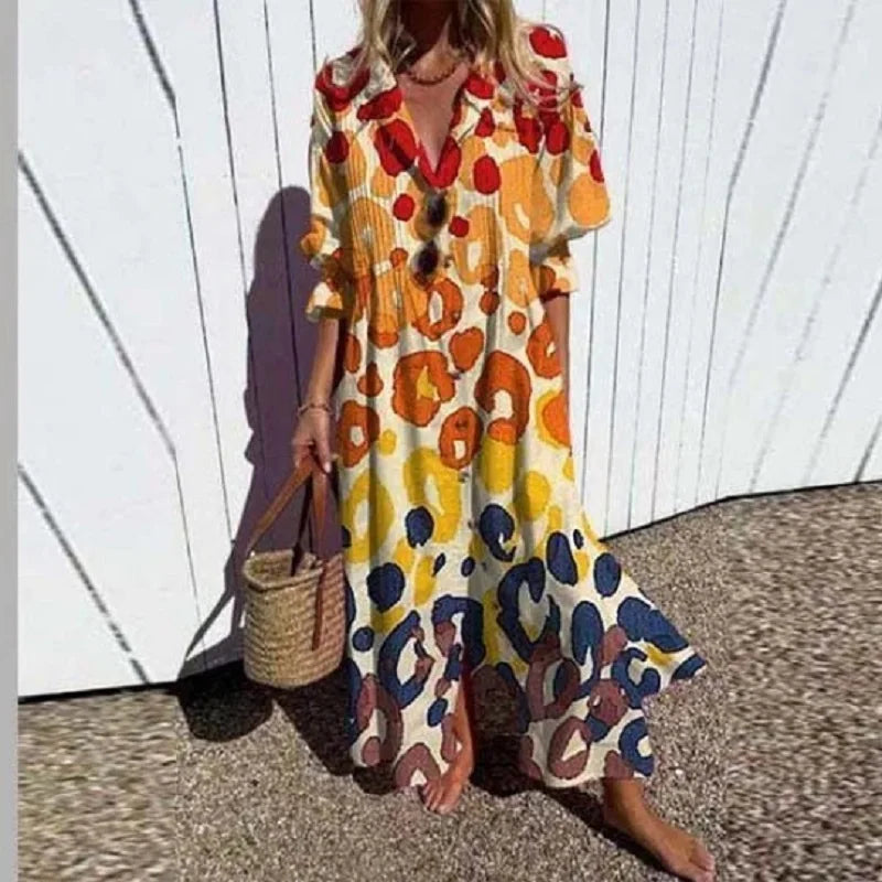 Robe Maxi Fleurie Femme - Style Bohème Élégant