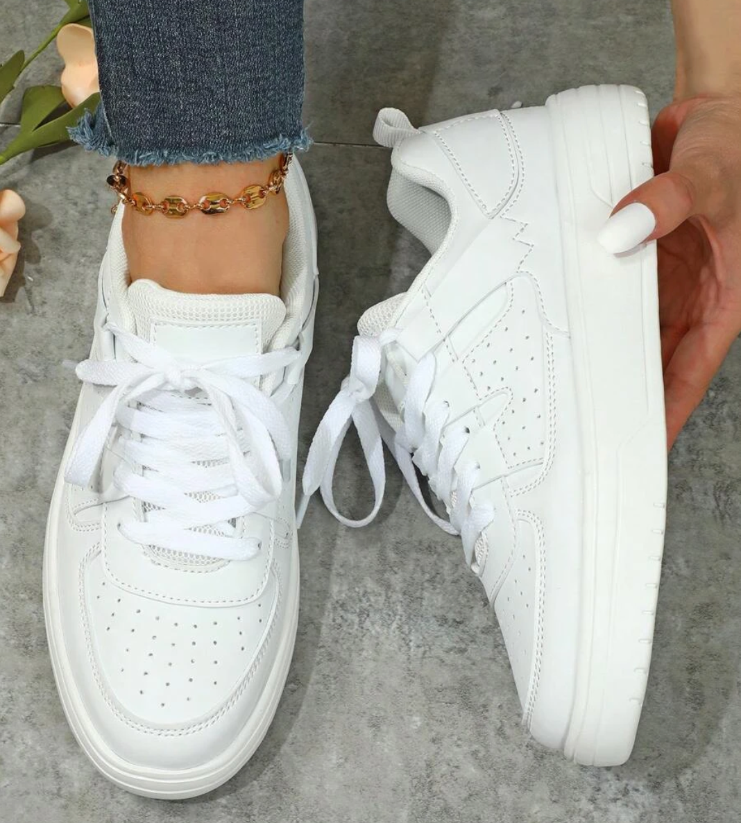 Women's Color Block Platform Sneakers Trendy Casual Style
