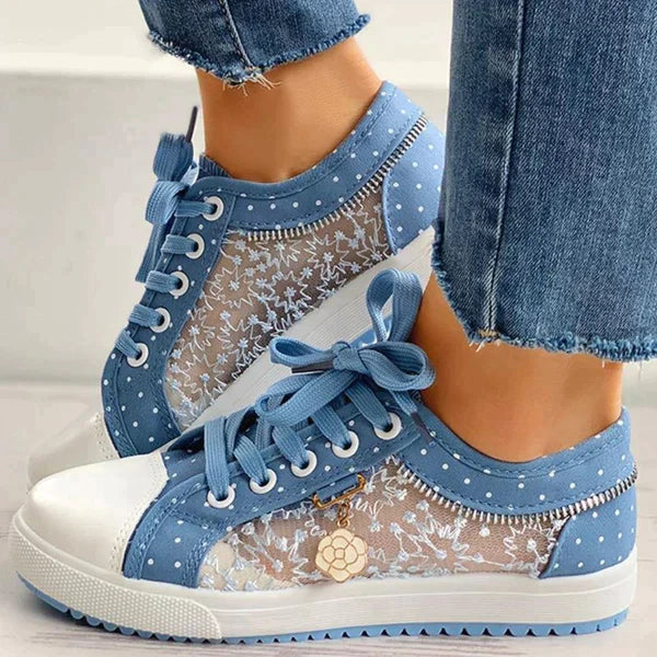 Casual Floral Lace Sneakers for Women