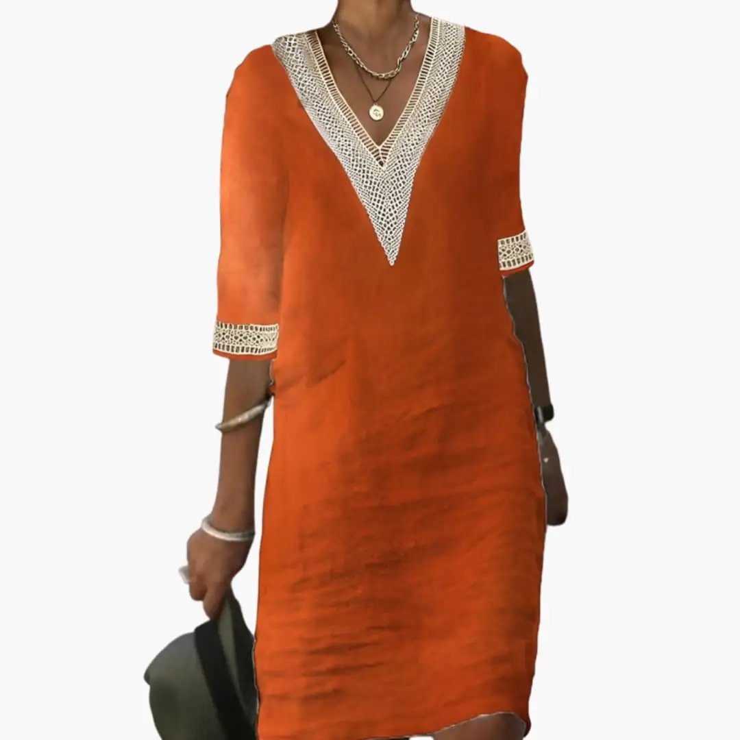 Casual Bohemian V-Neck Mini Dress for Women