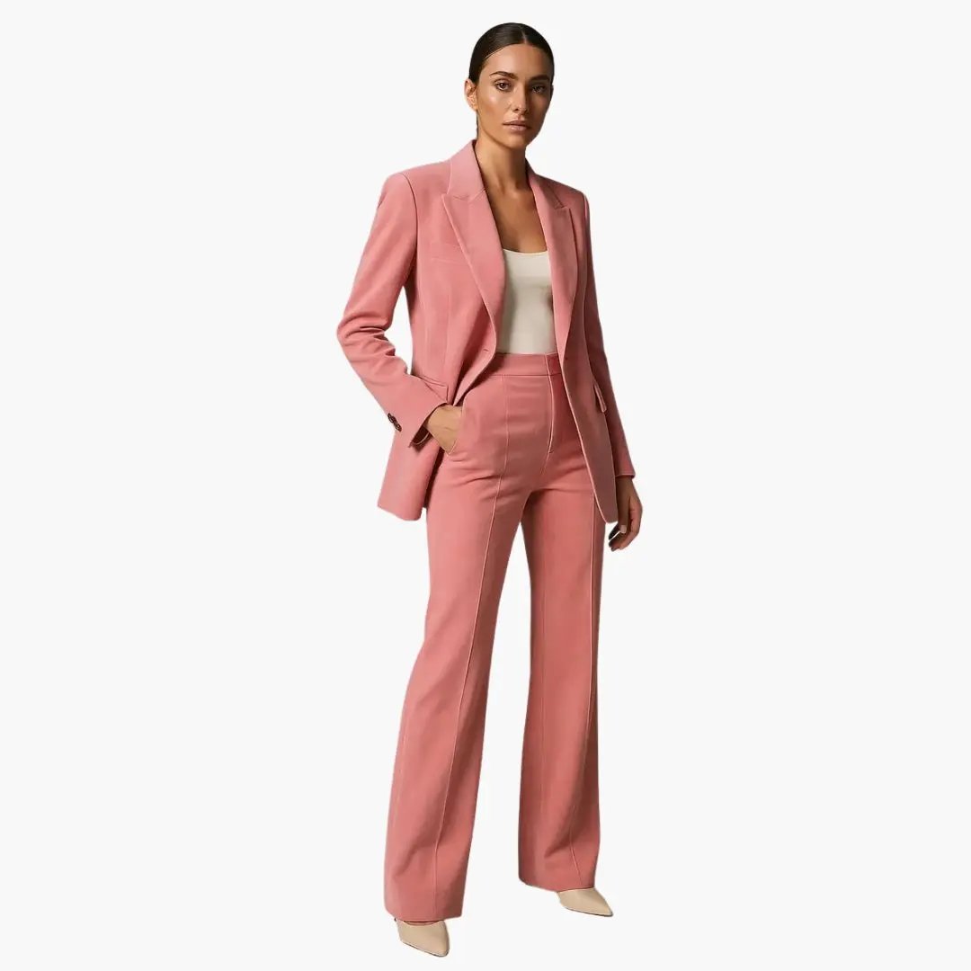 Ensemble Blazer Tailleur et Pantalon Large Élégant pour Femme