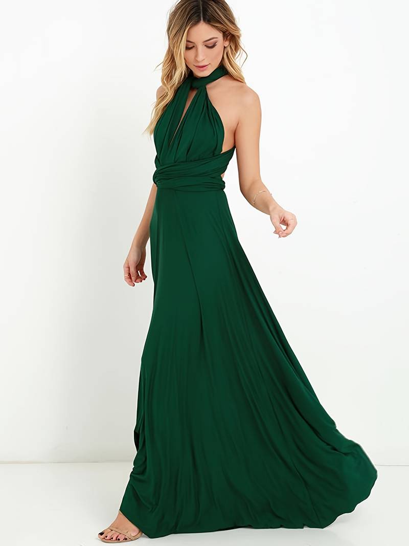 Robe maxi femme asymétrique élégante