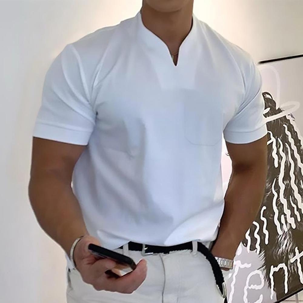 Men's Modern V-Neck Short Sleeve T-Shirt