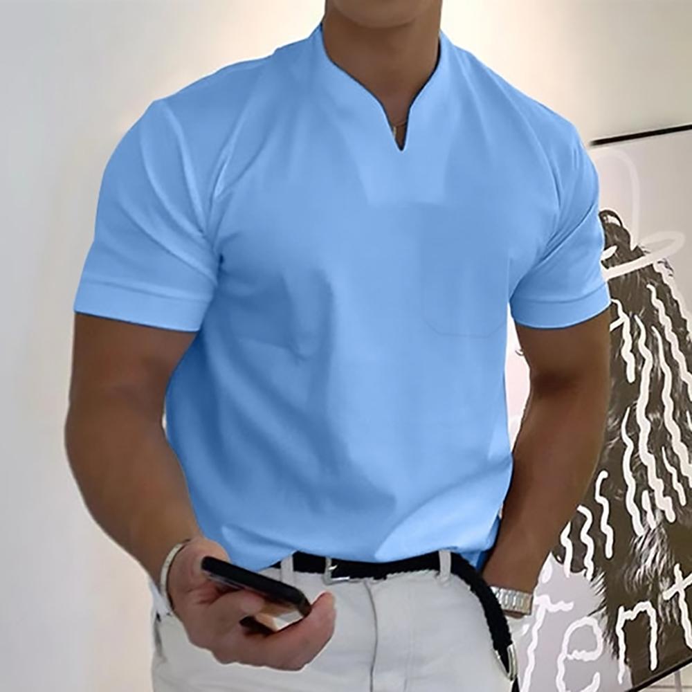 Men's Modern V-Neck Short Sleeve T-Shirt