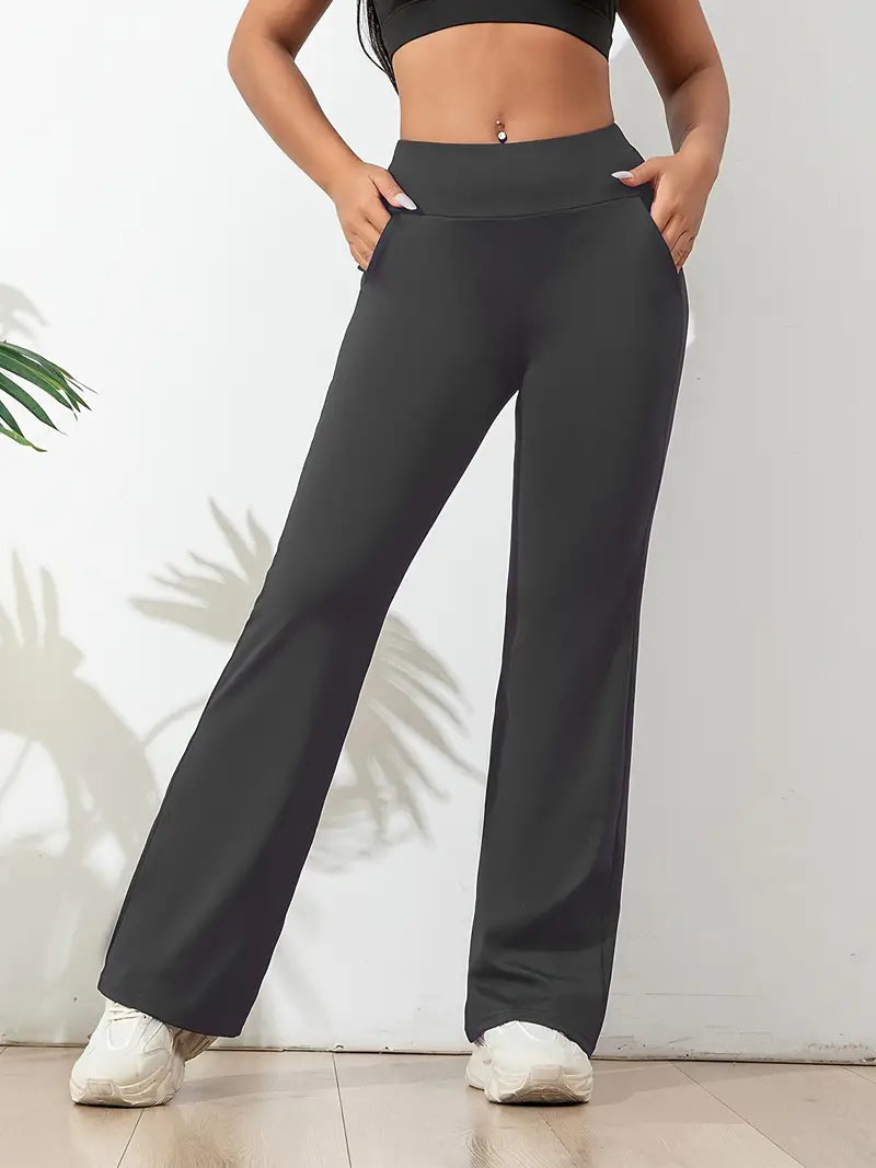 Pantalon Large Taille Haute Confort Décontracté pour Femme