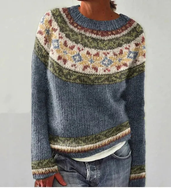 Colorful Nordic Pattern Women's Pullover