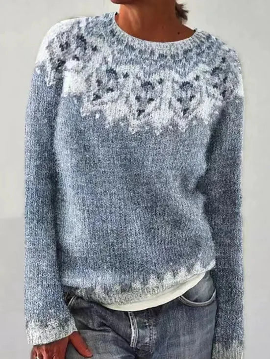 Colorful Nordic Pattern Women's Pullover