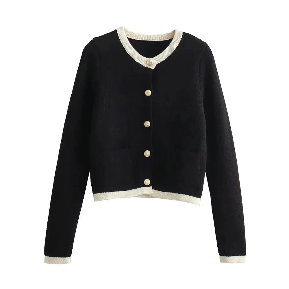 Cardigan Chic Boutonné au Style Parisien