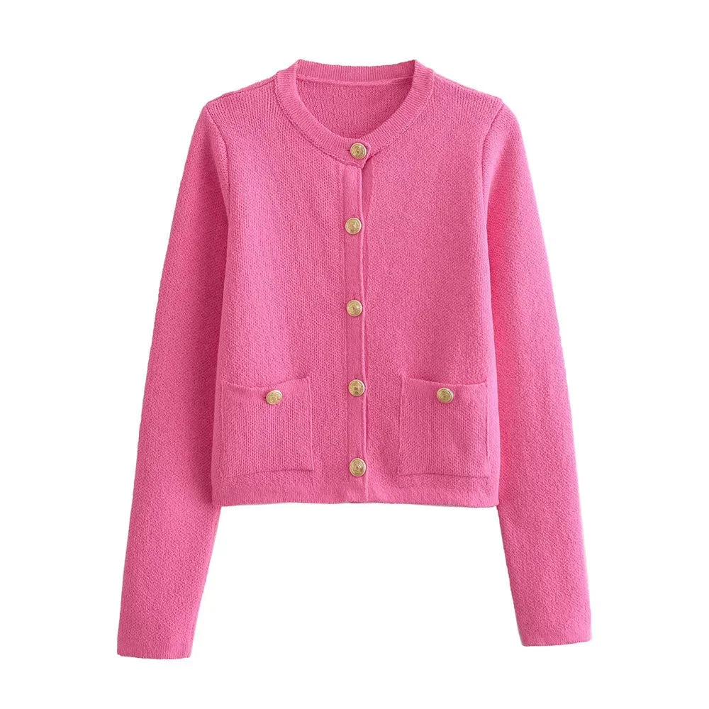 Cardigan Chic Boutonné au Style Parisien
