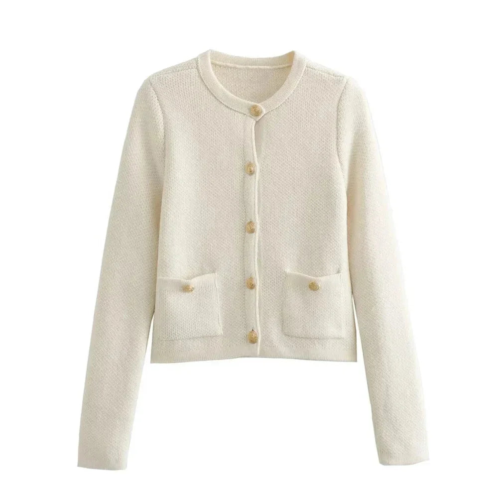 Cardigan Chic Boutonné au Style Parisien