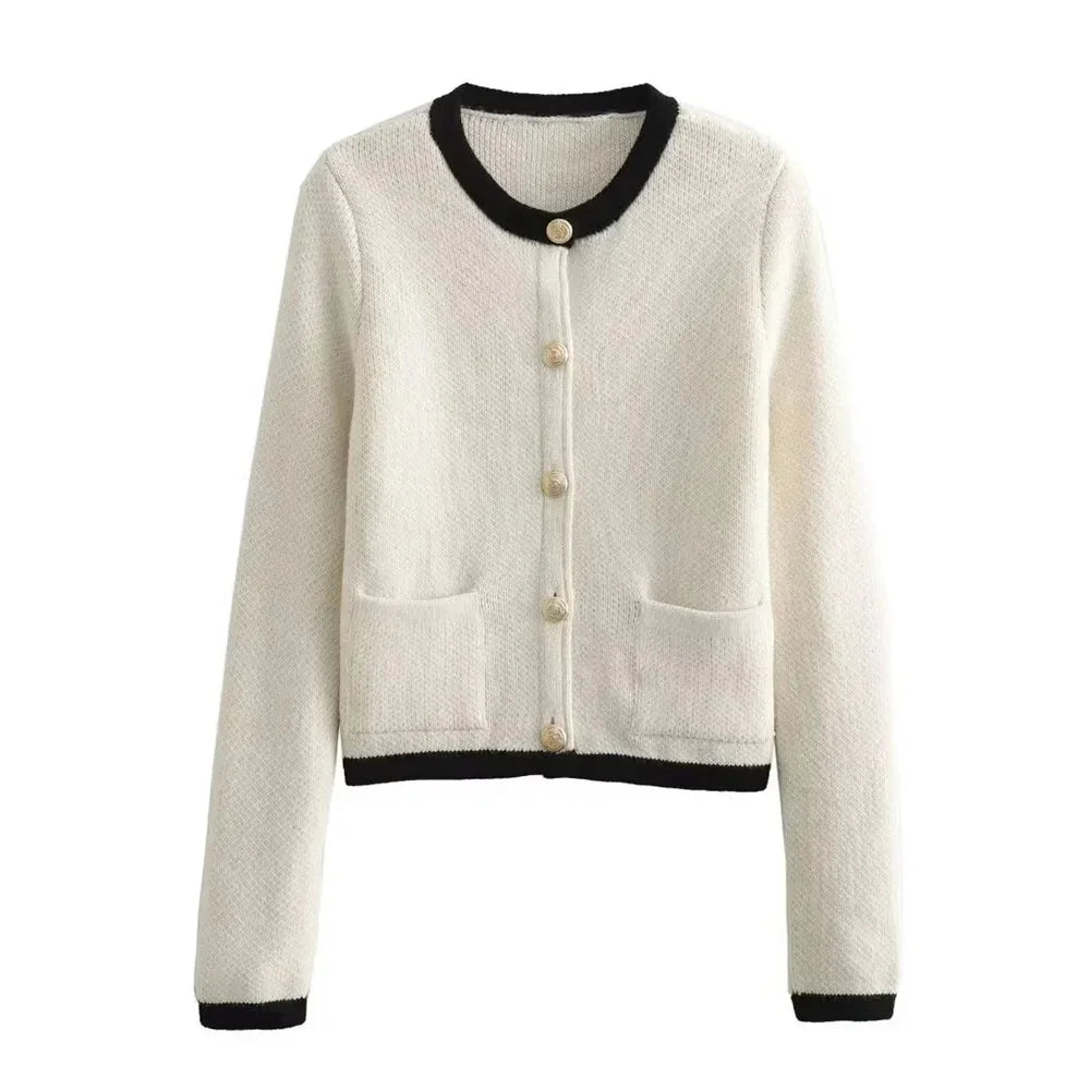 Cardigan Chic Boutonné au Style Parisien