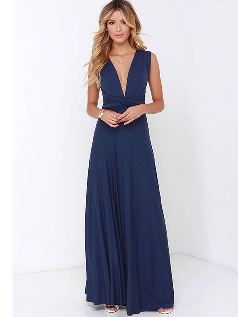 Robe maxi femme asymétrique élégante