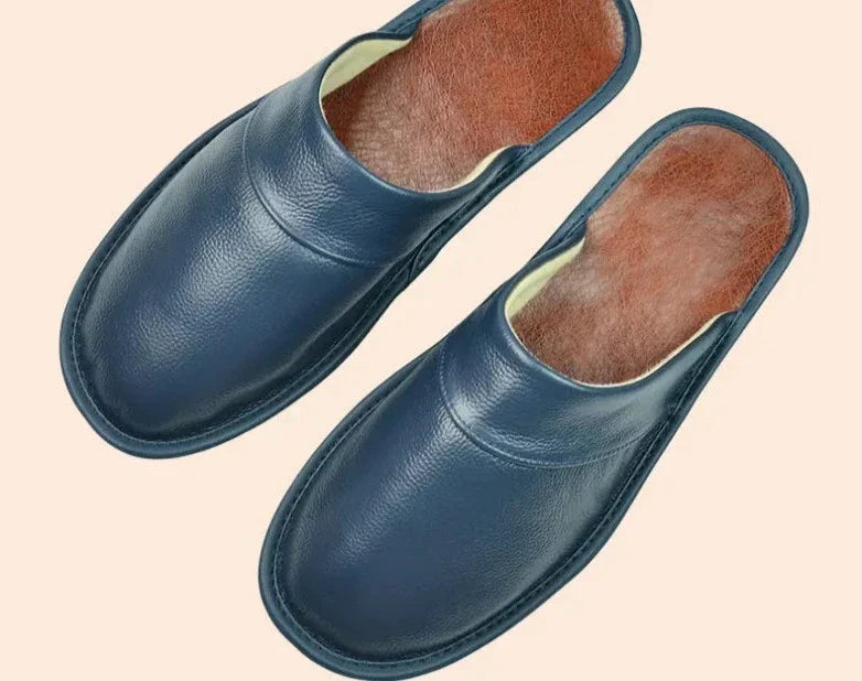 Pantoufles Homme en Cuir Style Décontracté