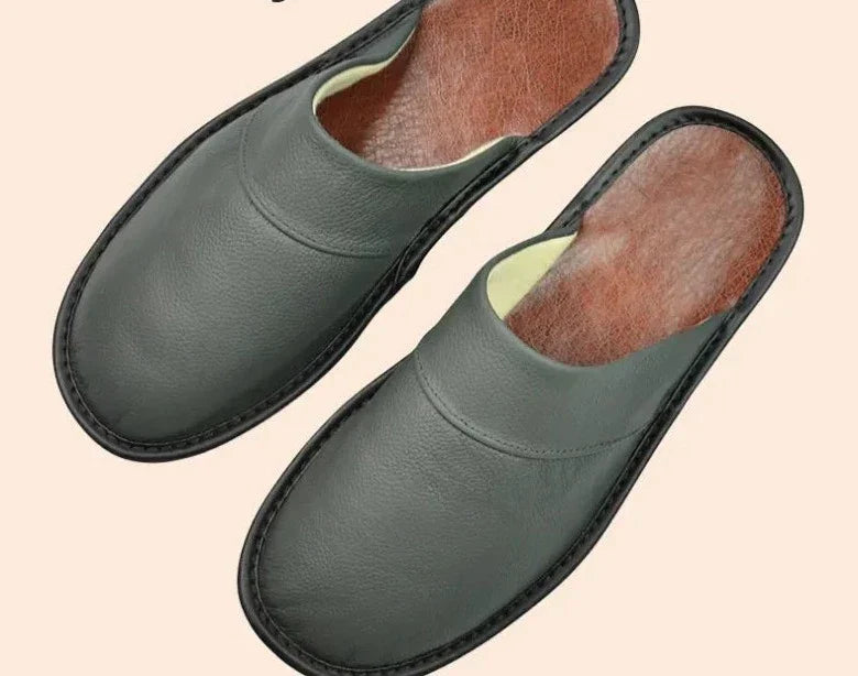 Pantoufles Homme en Cuir Style Décontracté