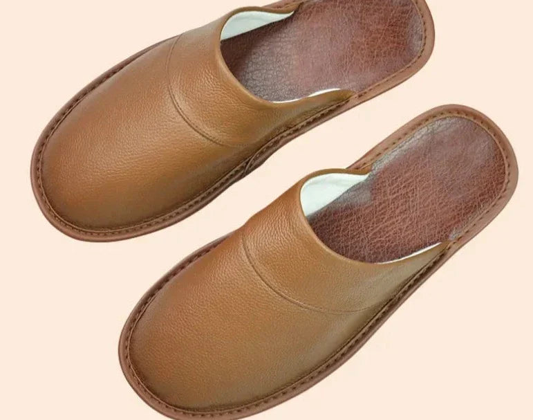 Pantoufles Homme en Cuir Style Décontracté