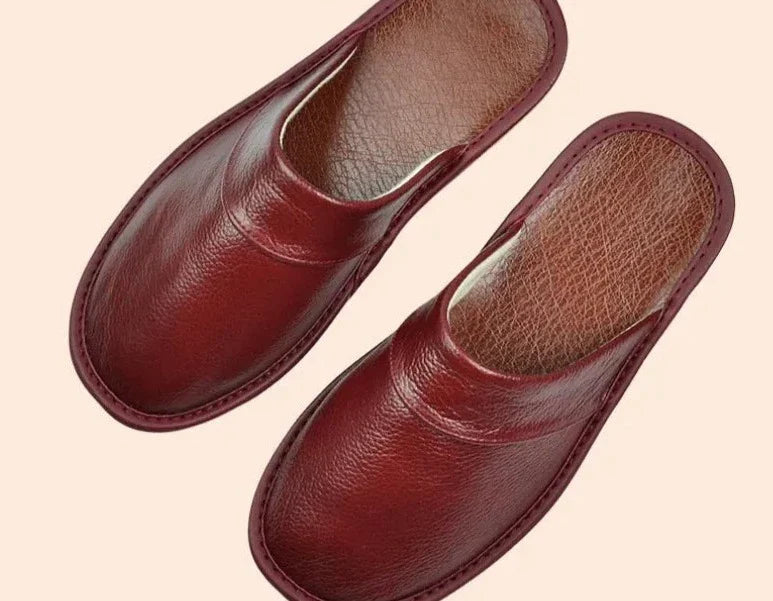 Pantoufles Homme en Cuir Style Décontracté