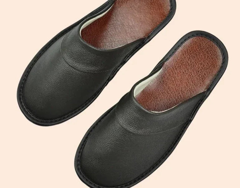 Pantoufles Homme en Cuir Style Décontracté