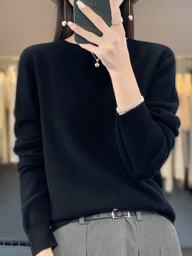 Pull À Col Rond En Maille Douce Pour Femme