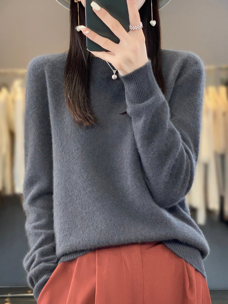 Pull À Col Rond En Maille Douce Pour Femme