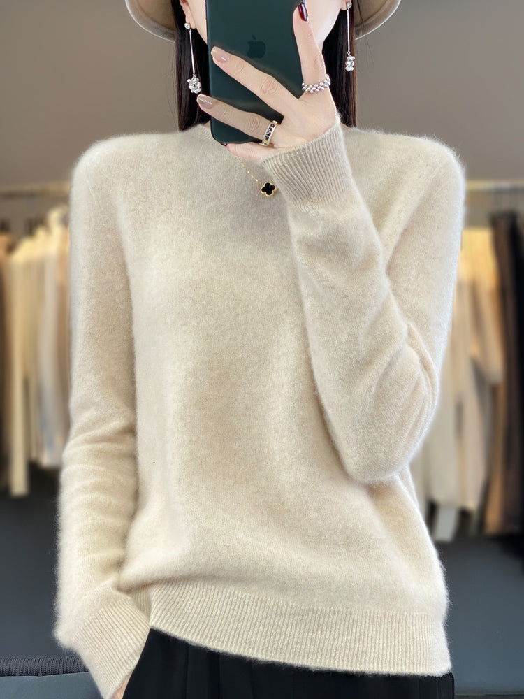 Pull À Col Rond En Maille Douce Pour Femme