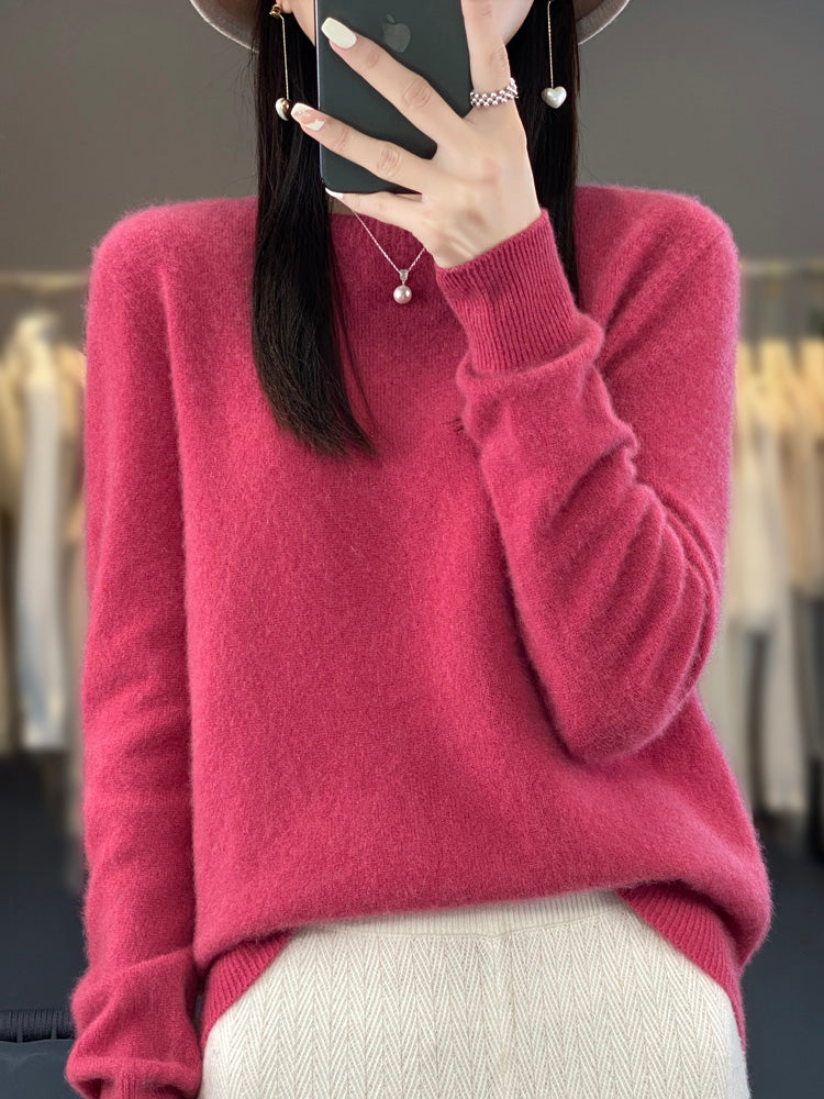 Pull À Col Rond En Maille Douce Pour Femme