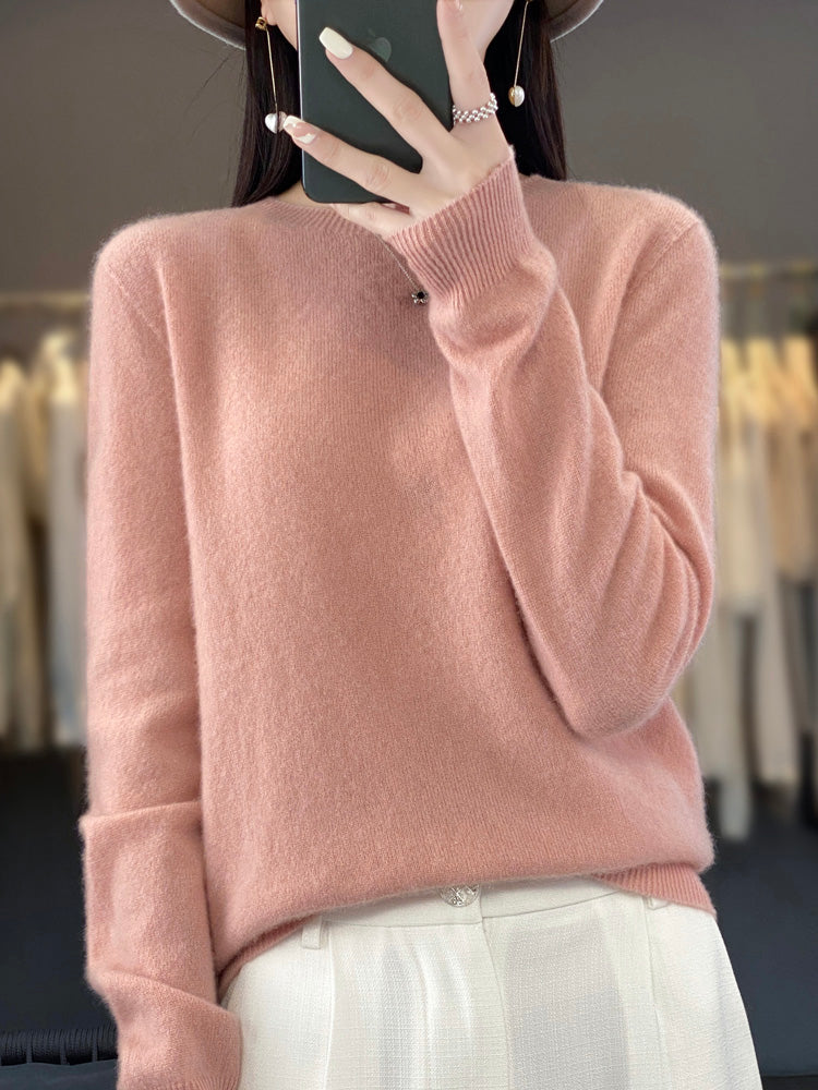 Pull À Col Rond En Maille Douce Pour Femme