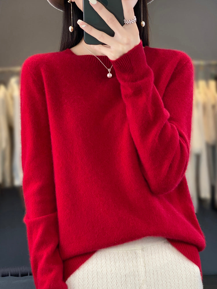 Pull À Col Rond En Maille Douce Pour Femme