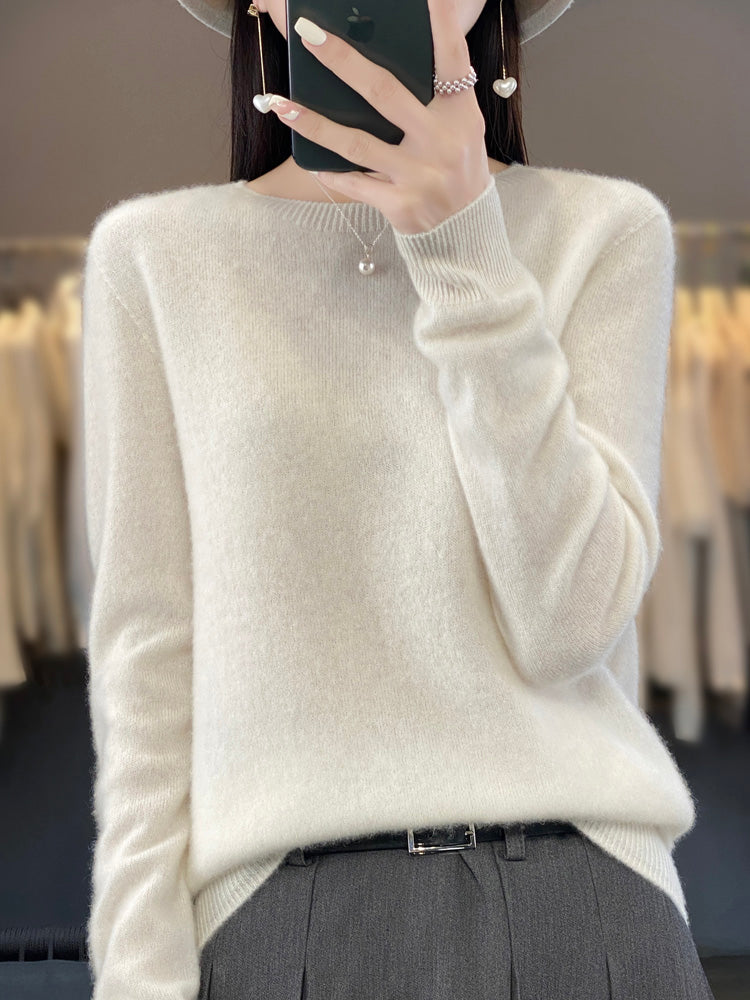 Pull À Col Rond En Maille Douce Pour Femme