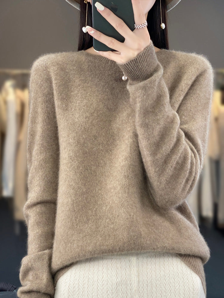 Pull À Col Rond En Maille Douce Pour Femme