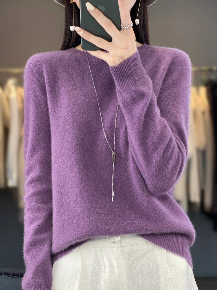 Pull À Col Rond En Maille Douce Pour Femme