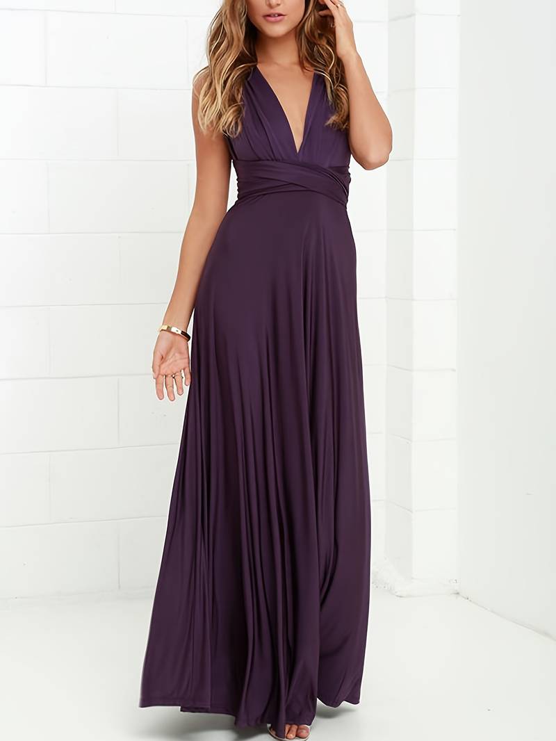 Robe maxi femme asymétrique élégante