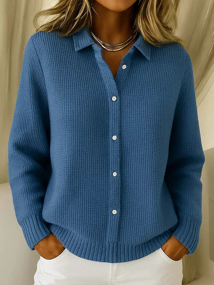 Chic long buttoned women’s cardigan