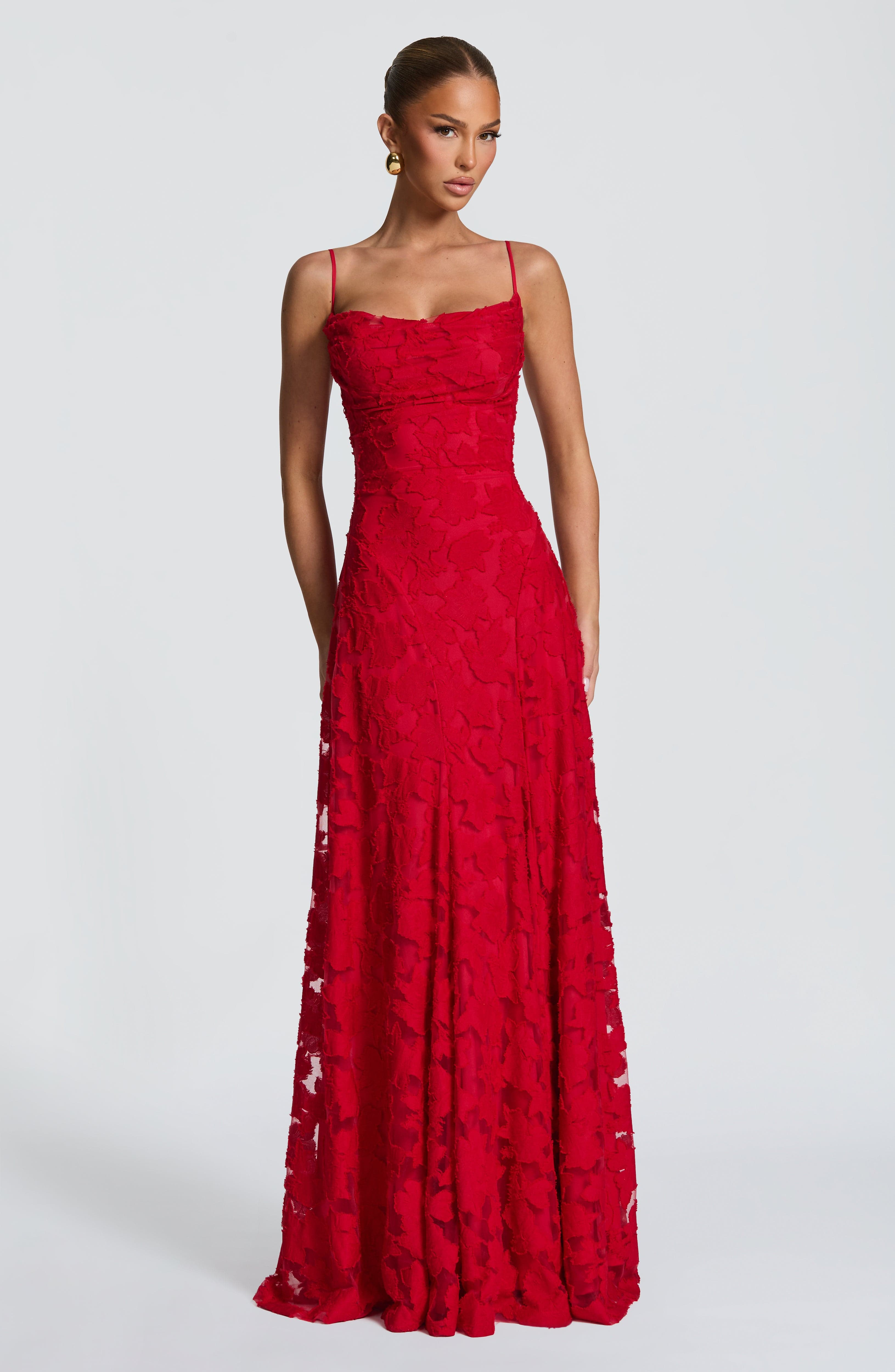 Elegant Long Lace Evening Dress for Women