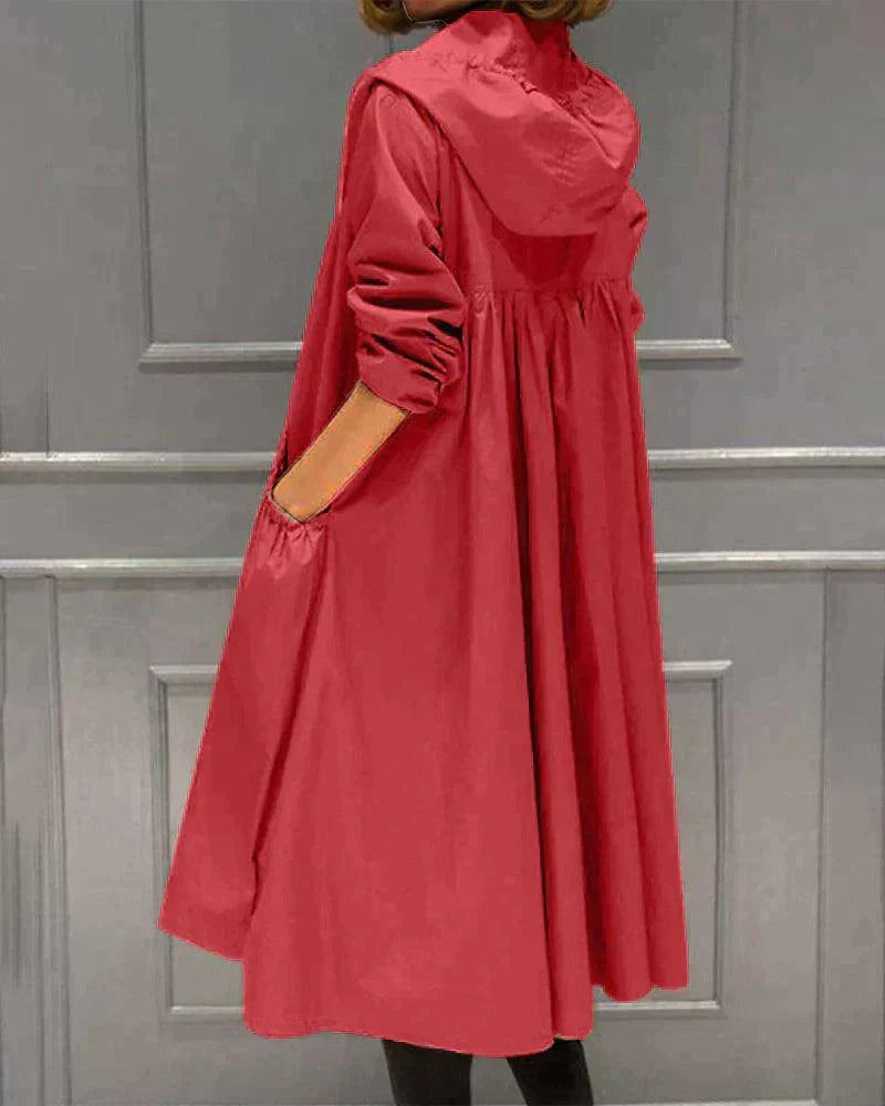 Women's Mid-Length Fitted Waterproof Coat