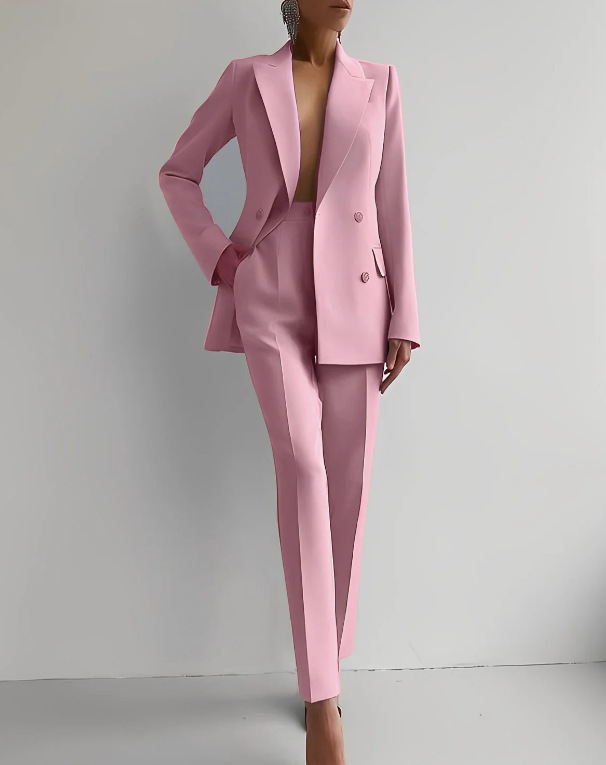 Ensemble Tailleur Femme Blazer et Pantalon Ajusté